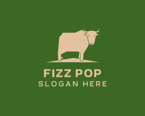 Brown Farm Cow  logo design