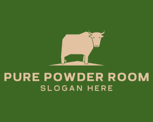 Brown Farm Cow  logo design