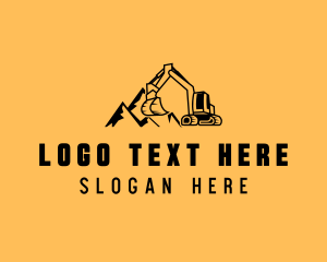 Excavator - Industrial Excavator Contractor logo design