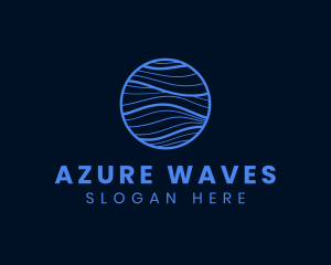 Round Business Waves logo design