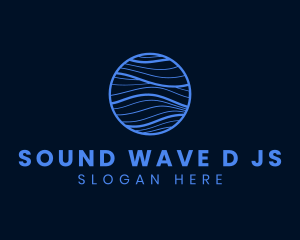 Round Business Waves logo design