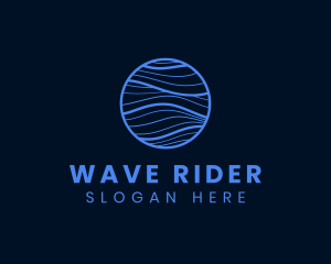 Round Business Waves logo design