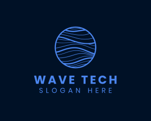 Round Business Waves logo design