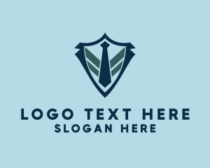 Necktie Shield Suit Logo