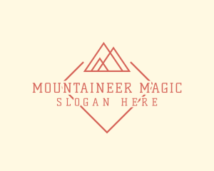 Hipster Mountain Camping logo design