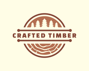 Pine Tree Log Carpentry logo design