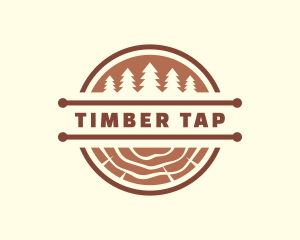 Pine Tree Log Carpentry logo design