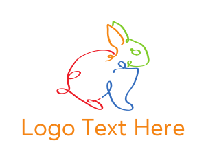 Colorful Bunny Doodle logo