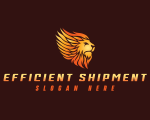 Lion Wing Griffin logo design