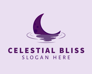 Lunar Moon Reflection logo design