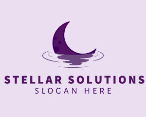 Lunar Moon Reflection logo design