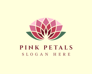 Gemstone Pink Lotus  logo design