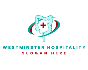 Medical Intestine Colonoscopy logo design