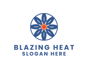 Nature Heating Cooling logo design