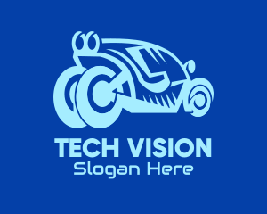 Blue Futuristic Vehicle logo design