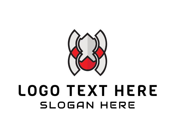 Red Insect logo example 3