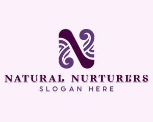 Beauty Salon Letter N logo design