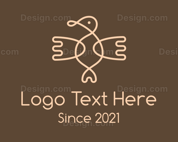 Brown Aztec Bird Logo