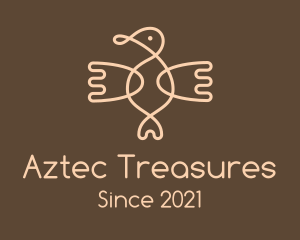 Brown Aztec Bird logo design