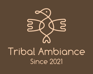 Brown Aztec Bird logo design