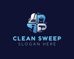 Housekeeping Cleaning Maintenance logo design