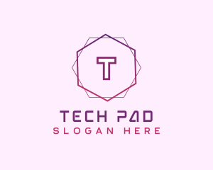 Tech Gaming Hexagon  logo design