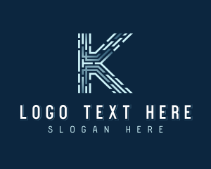 Digital Technology Letter K logo