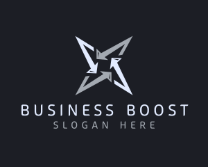 Silver Business Star logo design