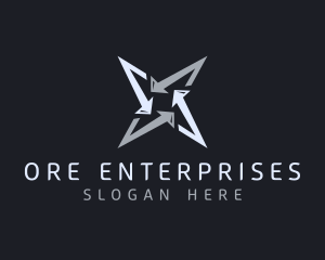 Silver Business Star logo design