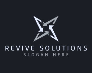 Silver Business Star logo design