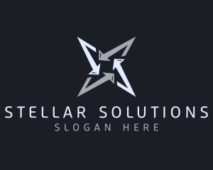 Silver Business Star logo design