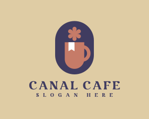 Floral Tea Cafe logo design