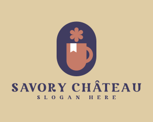 Floral Tea Cafe logo design