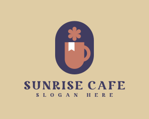 Floral Tea Cafe logo design