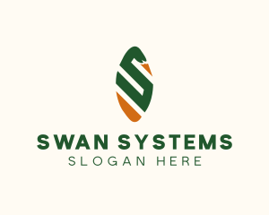 Swan Letter S  logo design