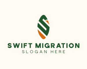 Swan Letter S  logo design