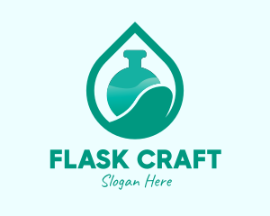 Research Laboratory Flask  logo design