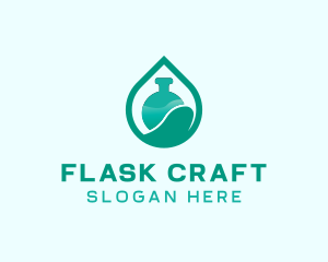 Research Laboratory Flask  logo design