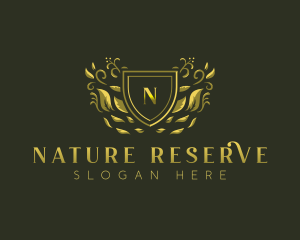 Natural Shield Leaves logo design