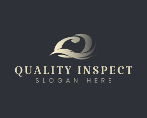 Elegant Wave Feather Letter Q logo design