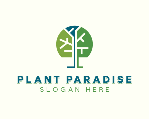 Environmental Tree Plant logo design