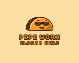 Cool Taco Mexican Sunglasses  logo design