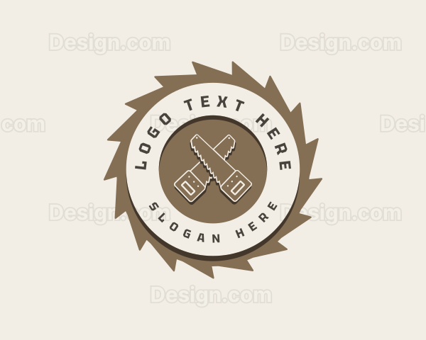 Hand Saw Woodwork Logo