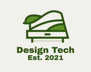 Green Table Shelf Design  logo design