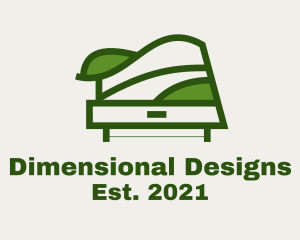 Green Table Shelf Design  logo design