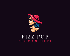 Fashion Woman Hat logo design