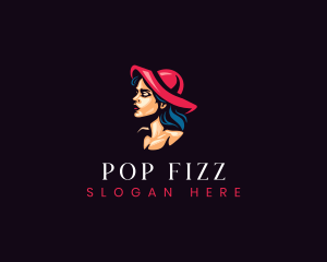 Fashion Woman Hat logo design