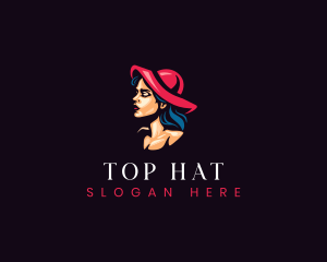 Fashion Woman Hat logo design