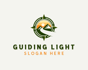 Mountain Adventure Trekking  Compass logo design