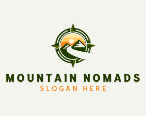 Mountain Adventure Trekking  Compass logo design